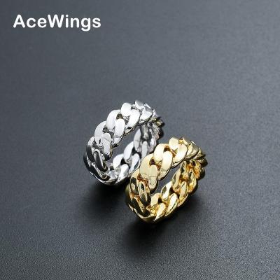 China Cuban 10mm Brass RING Fashion Hip Hop Jewelry from Hiphop R023 6mm 8mm for sale