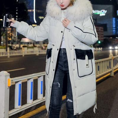 China Hot-selling Plus Size Casual Winter Streetwear Feather Coat Fashion Solid Color Waterproof Thick Coat for sale