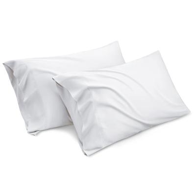 China Custom Anti-Static Silky Bamboo Fabric 300TC White Pillow Case Cover for sale