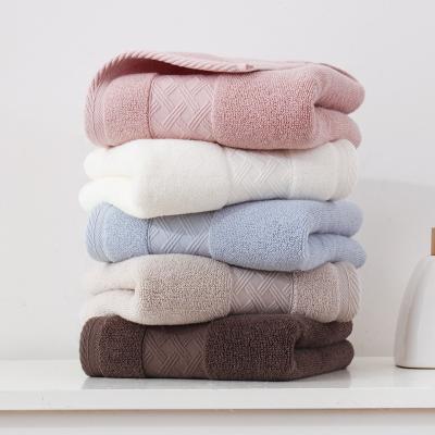 China 400/500 gsm 100% Cotton Antimicrobial Face Bath Towel Set for sale