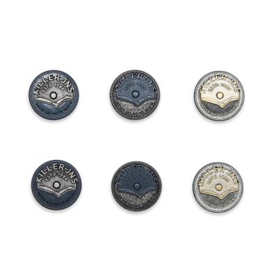 China China Manufacturer Custom Denim Tack Viable Metal Jeans Buttons for sale