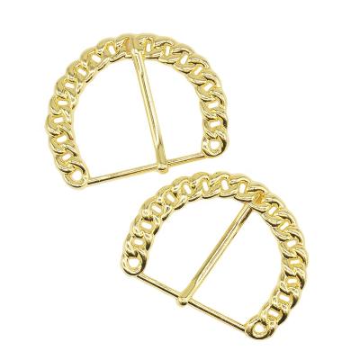 China High Quality Nickel Free Shinny Plating D Ring Belt Buckle For Women Coat for sale