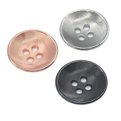 China Fancy Sustainable Form 4 Hole Metal Sewing Buttons For Clothes for sale