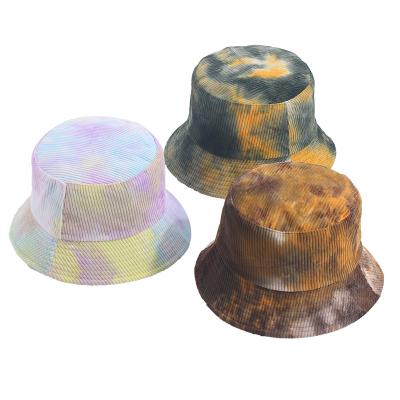 China Custom Picture Fashion Wholesale Design Link Dye Printing Colorful Rainbow Bucket Hat for sale