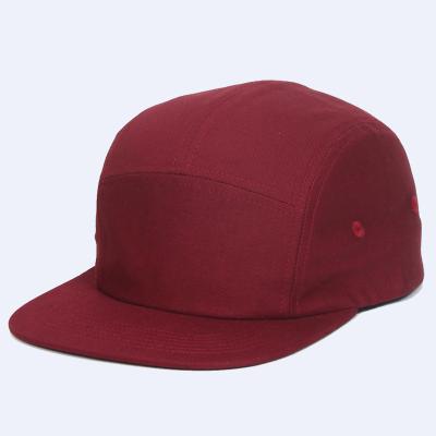 China Vintage Plain JOINT Custom Cotton Snapback Caps Red 5 Panel Hats for sale