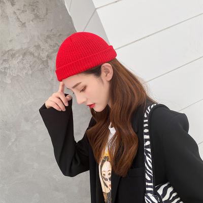 China JOINT Custom Logo 100%Acrylic Knitted Winter Fisherman Beanie Hats for sale