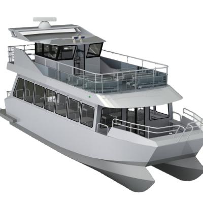 China Fishing 15m All Work Aluminum Commercial Ferry Boat Welded Catamaran Cruiser Tourist Yacht for sale