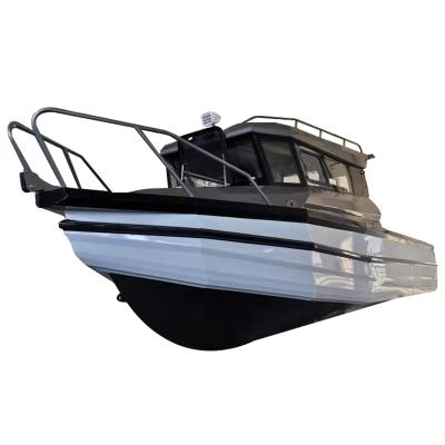 China New 7.5m Deep V Hull 25ft Recreational Sports Fishing Aluminum Pontoon Fishing Boat With Cabin Included For Sale for sale