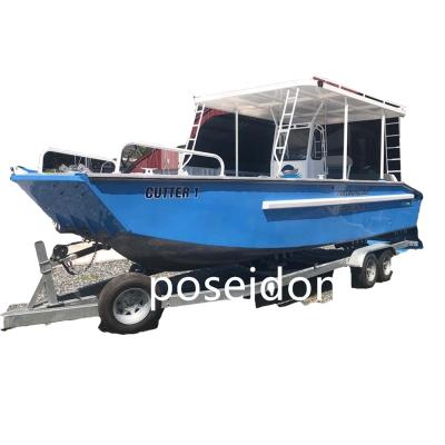 China Water Sports 26ft Boat Landing Craft Aluminum Type Fishing Boat With Motor For Sale for sale