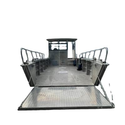 China Aluminum Work Barge Sea King 10m Landing Craft Boat For Car And Small Truck Transport for sale