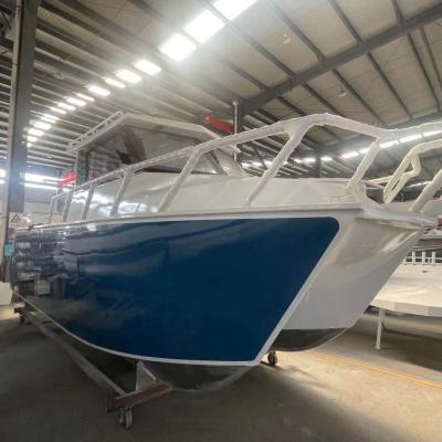 China Poseidon 7.9m Aluminum Catamaran Fishing Fishing Speed ​​Boat Sport Yacht with Toilet and Kitchen for Family for sale