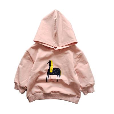 China 100% High Quality Anti-shrink Cotton Baby Hoodie Unisex Logo Customization Spring And Autumn Kids Solid Color Hoodie for sale