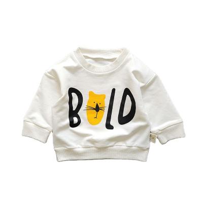 China Autumn Newborn Infant Toddler Clothes Casual Anti-shrink Letter Printing Casual Long Sleeve O-Neck Cotton Baby Boys Sweatshirt for sale