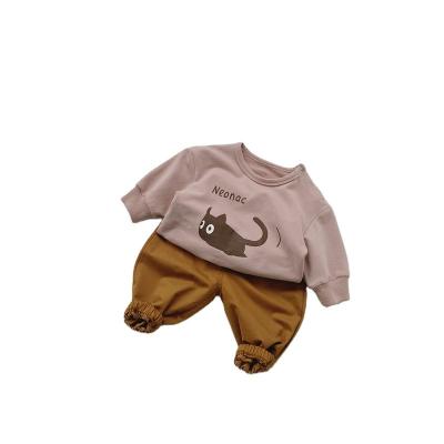 China The 2021 new models anti-shrink two pieces of boys clothing kids boutique baby toddler fashion sets 5057 for sale