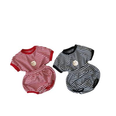 China Newborns Anti-Shrink Baby Clothes Summer Fashion Short Sleeve Neonatal Clothing Set for sale