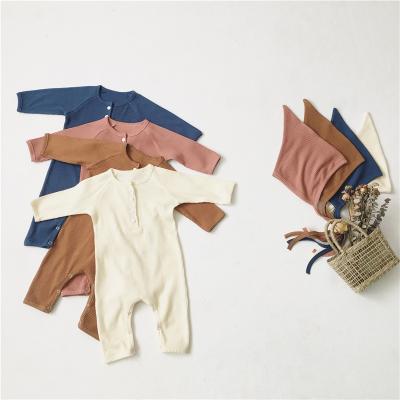 China Long Sleeve Autumn Cotton Long Sleeve Infant Jumpsuit Fashion Toddler Boy And Girl Baby Romper For Kids 2460 for sale