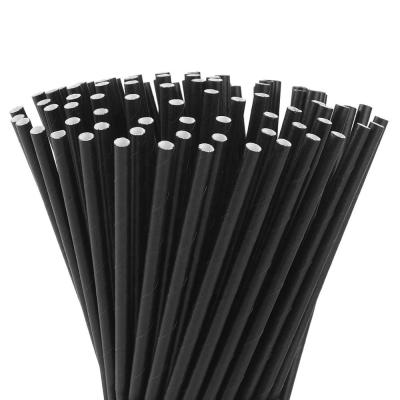 China Bulk Free Sample Promotion Disposable Black Popotes De Papel Paper Drinking Straws Wholesale SR Plain Biodegradable Papel Paper Drinking Straws for sale