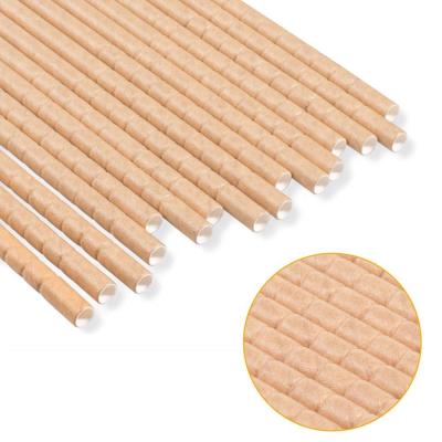 China Free Samples Disposable Kraft Brown Flexible Bendable Paper Drinking Straws Food Grade Non Plastic Compost Straws for sale