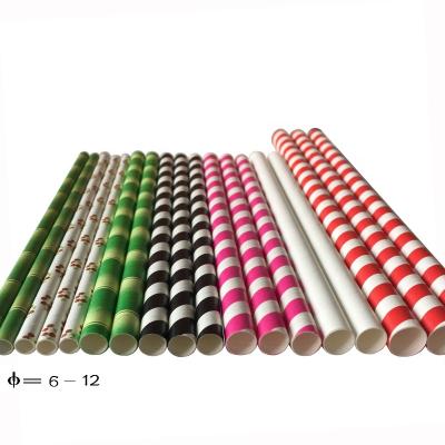 China Free Samples Disposable 100pcs 6MM, 8MM, 10MM, 12MM, 13MM Elephant Hard Multicolor Paper Straw, Mix Color Paper Straw for sale