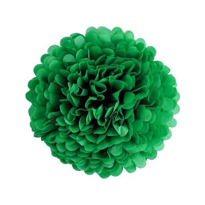 China SR Tissue Paper 10 Inch Green Paper Product Pom Pom Tissue Flowers Deco Christmas, Christmas Decoration Supplies for sale