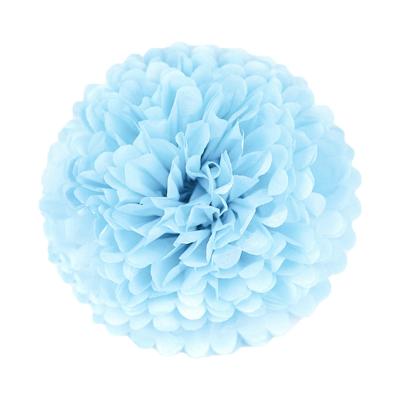 China Tissue Paper SR Birthday Decorations Hanging Baby Blue Paper Flower Pom Poms Decoration Party, Tissue Paper Flower Pompomse Blue for sale