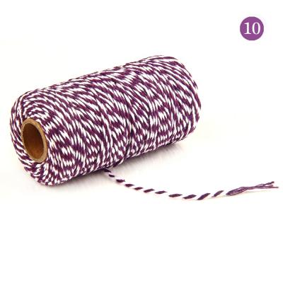 China SR 100m 2mm Gift Wrap 10 PLY Purple & White Bakers Twine Twine For Baking, Wrapping, Etc. for sale