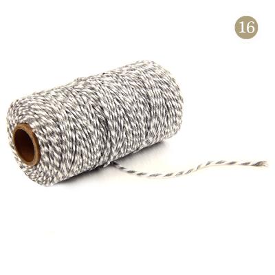 China SR 100m 2mm 10 PLY Gray Bakers Twine Gray And Stone White Crafts Gift Wrapping Twine for sale