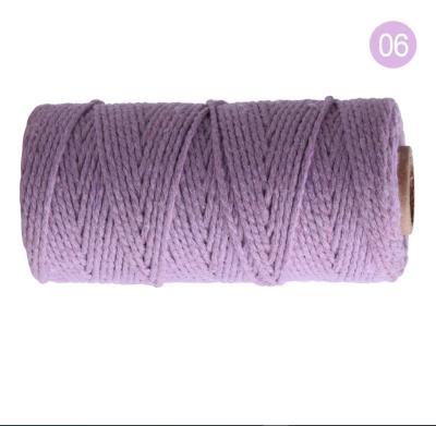 China Gift wrapping SR 100m lilac purple colored cotton twine 2mm for cooking wrapping gift etc. for sale