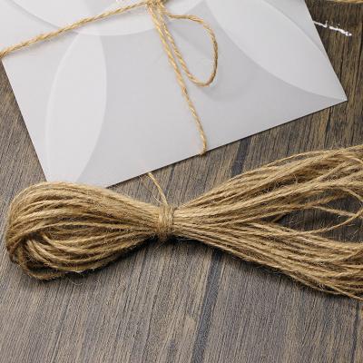 China Natural SR 10m 1mm Twine Jute Twine Parcel Twine Gift Wrapping Twine for sale