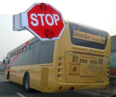 China Electronic School Bus Stop Arm With Reflective Sheet Built In Buzzer for sale