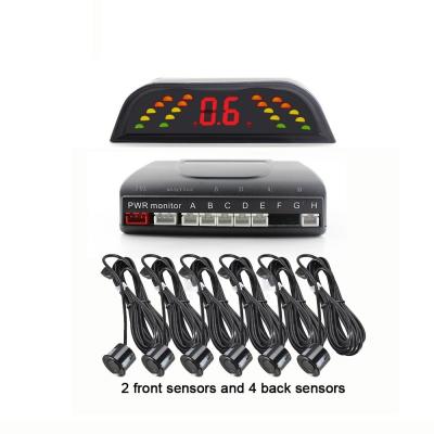 China 6 Sensor Car Reverse Parking Sensor System With LED Numeral Display Voice Alarm for sale