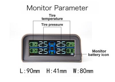 China Universal 4 Tyre Pressure Monitoring System With External Sensors Real Time Display for sale