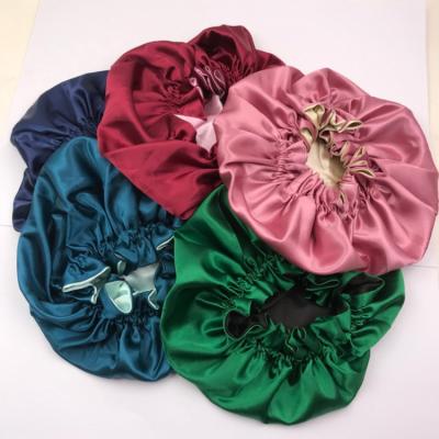 China Custom Character Double Layer Satin Hair Designers Cowls for sale