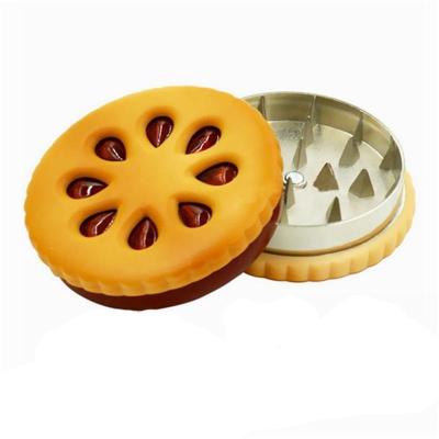 China Stainless Steel 55mm Cookie Shape Cookie Crusher Crusher Dried Flowers Herb Grinder Home Metal Grinder for sale