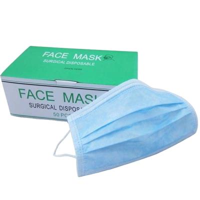 China Eco - Friendly 3 Ply Non Woven Earloop Disposable Face Mask for sale