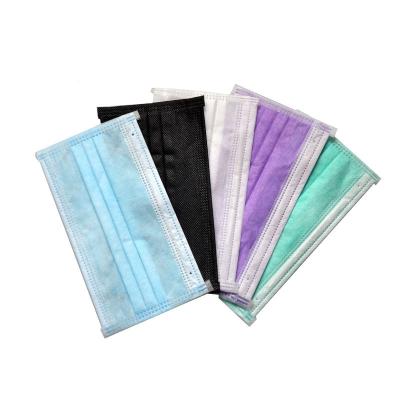 China Eco-friendly medical disposable nonwoven dust mask face mask ear loop 2ply made in china for sale