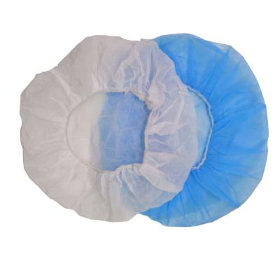 China Simple Elastic Cleanroom Food Service PP Nonwoven Buffing Cap for sale