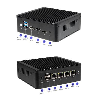 China Industrial Cheap Embedded Fanless Computer Made In China J4125 CPU Supports Wins System 4 LAN Ports 4USB for sale