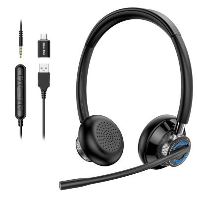 China Wholesale Professional 20-20KHz Call Center Headset Office Headset Wired Microphone Headset For Business for sale