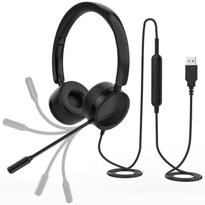 China Wholesale Professional 20-200KHz Business Headset Wired Microphone Headset For Conference Call Center for sale