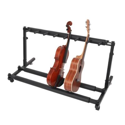 China Folding Ukulele Violin Box Place 7 Violin Stand Ukulele Display Stand Musical Instrument Accessories for sale