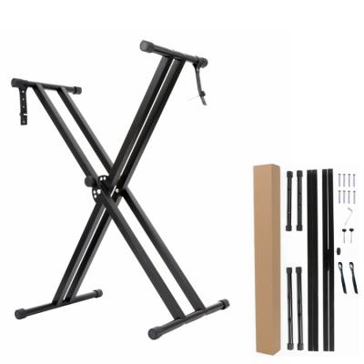 China Piano Playing Assembly KS-4 Keyboard Support Stand Double A Style Adjustable Tube for sale