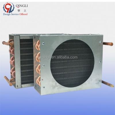 China Stainless Steel Fin Copper Tube Refrigerator Condenser Cooling Unit Cooler for sale