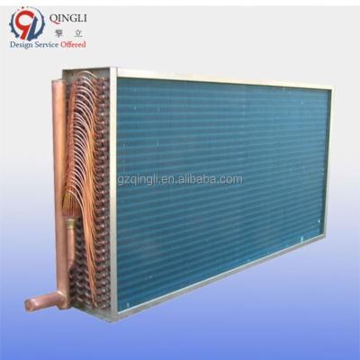 China Industrial Blue Air Cooled Evaporative Freezer Fin Condenser For Cold Storage for sale