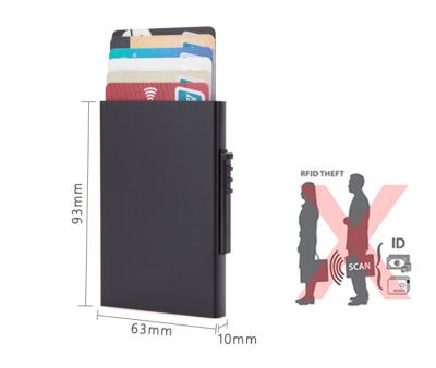 China Slim Slim Aluminum RFID Noise Blocking RFID Card Holder Aluminum Card Holder for sale