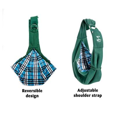 China Comfortable Reversible Adjustable Strap and Pet Sling Carrier Dog Bag Pocket Reversible and Front Puppy Sling Comfortable Soft Hands Free for sale