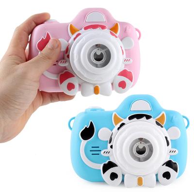 China Camera Shape Electric Automatic Bubble Camera Toys For Kids With Music Light for sale