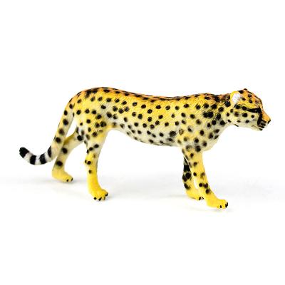 China Wholesale Realistic PVC Small Model 3D Animal Plastic Model Toys Leopard Realistic Early Educational Toy For Children for sale