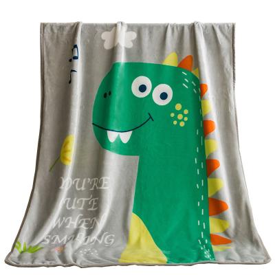 China Wholesale Soft Cartoon Cute Single Layer Cute Flannel Baby Blanket Hot Selling Textile for sale