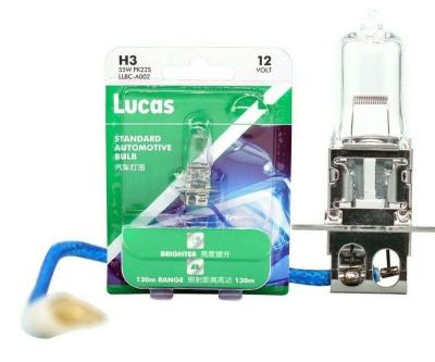 China Lucas Brighter H3 H3 Halogen Car Headlight Bulb 12V 55W P14.5s Halogen Bulbs Foglight h3 Long Life Halogen Bulb for sale